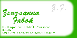 zsuzsanna fabok business card